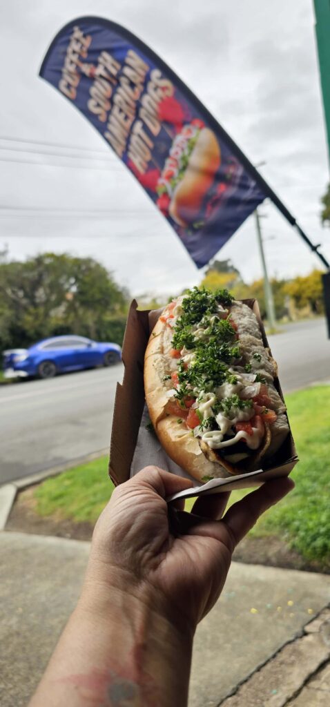 The best hotdogs in Australia is the South American Hotdogs from Chile now available in Taree NSW